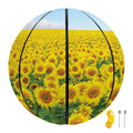 Sunflower Field Print Basketball