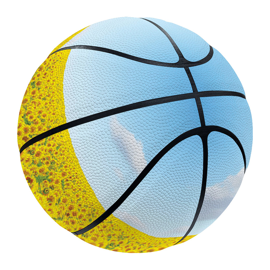 Sunflower Field Print Basketball