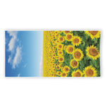 Sunflower Field Print Beach Towel