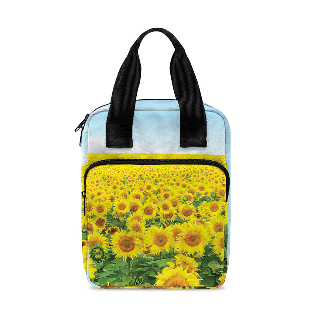 Sunflower Field Print Bible Tote Bag