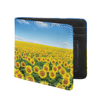 Sunflower Field Print Bifold Wallet