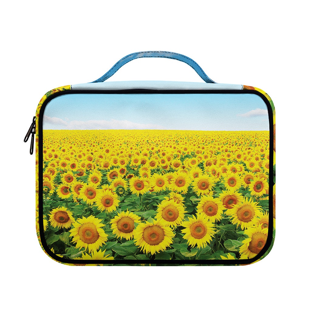 Sunflower Field Print Briefcase Bible Bag