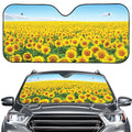 Sunflower Field Print Car Windshield Sun Shade