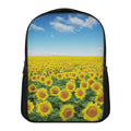 Sunflower Field Print Casual Backpack