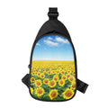 Sunflower Field Print Sling Bag