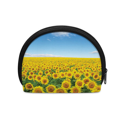 Sunflower Field Print Coin Purse