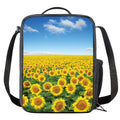 Sunflower Field Print Crossbody Lunch Bag