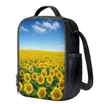 Sunflower Field Print Crossbody Lunch Bag