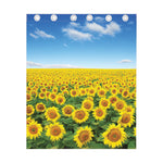 Sunflower Field Print Curtain