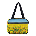 Sunflower Field Print Double Strap Bible Bag