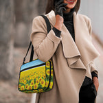 Sunflower Field Print Double Strap Bible Bag