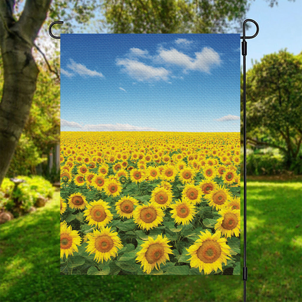 Sunflower Field Print Garden Flag