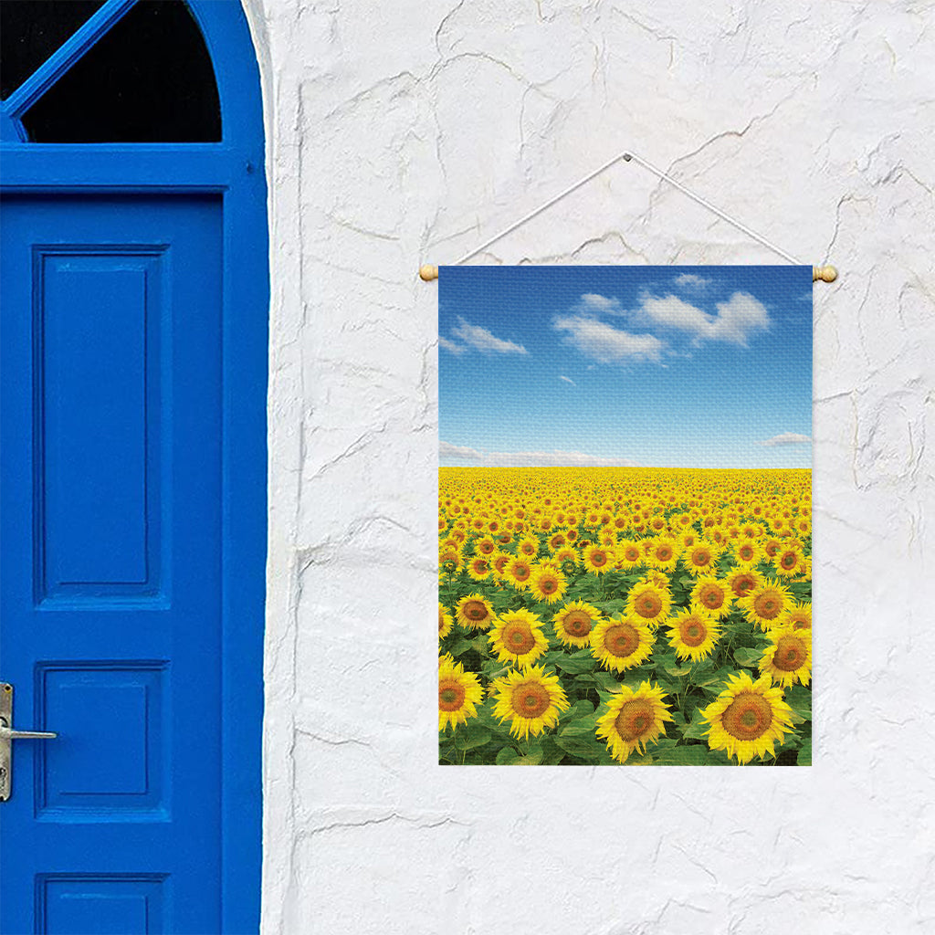Sunflower Field Print Garden Flag