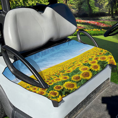 Sunflower Field Print Golf Cart Seat Cover