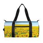 Sunflower Field Print Gym Bag
