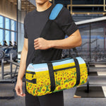 Sunflower Field Print Gym Bag