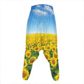 Sunflower Field Print Hammer Pants