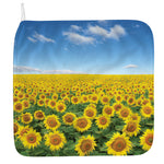 Sunflower Field Print Hand Towel