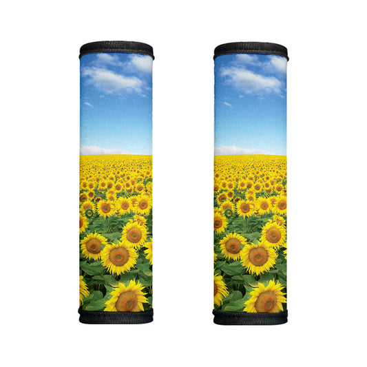 Sunflower Field Print Handle Covers