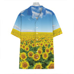 Sunflower Field Print Hawaiian Shirt