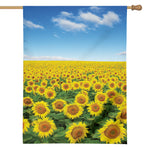 Sunflower Field Print House Flag