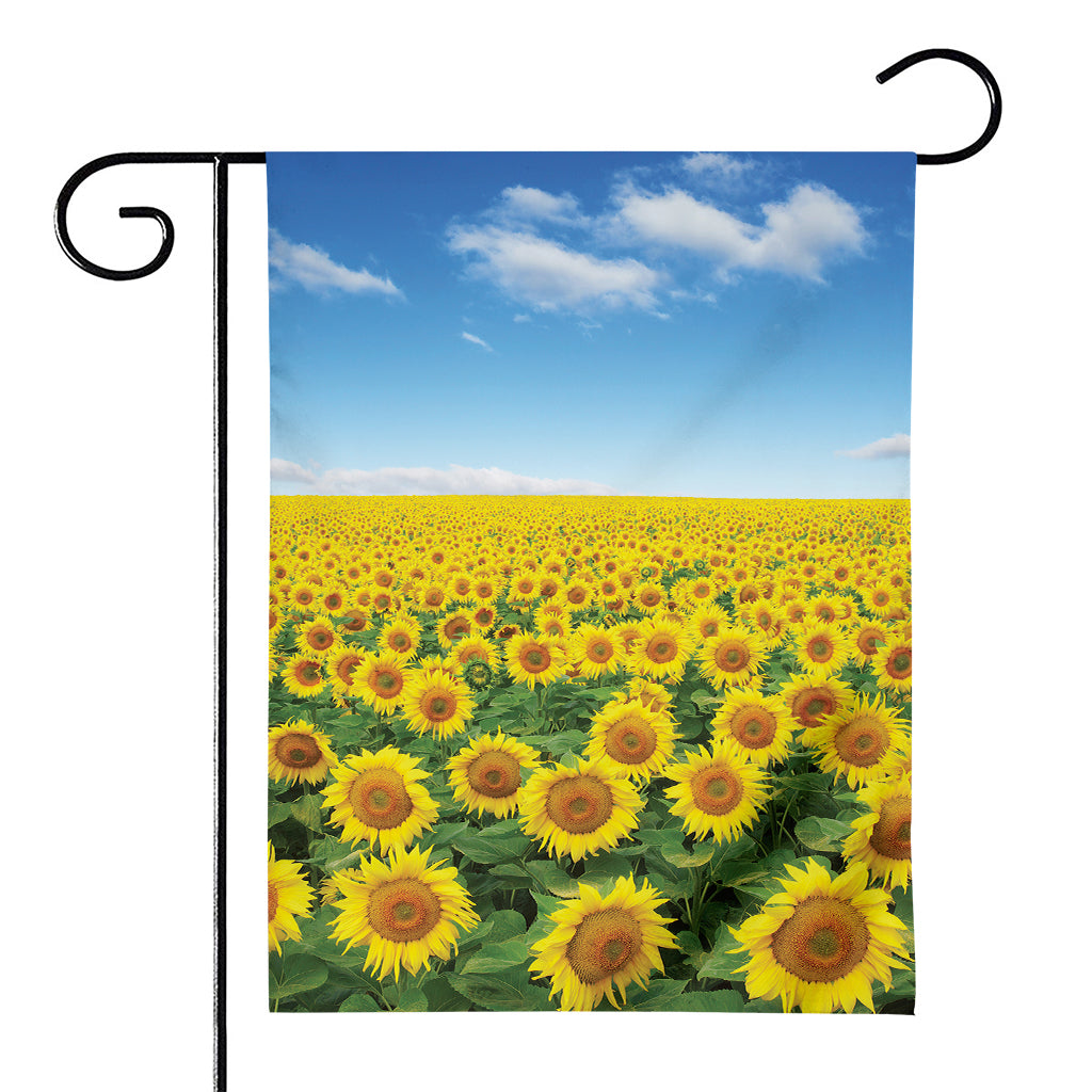 Sunflower Field Print House Flag