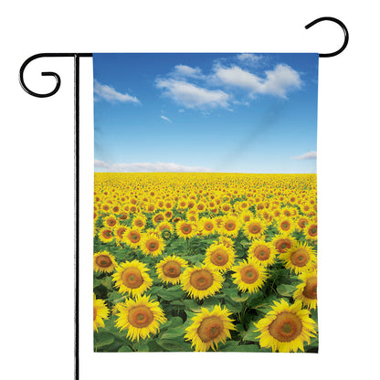 Sunflower Field Print House Flag