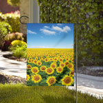 Sunflower Field Print House Flag