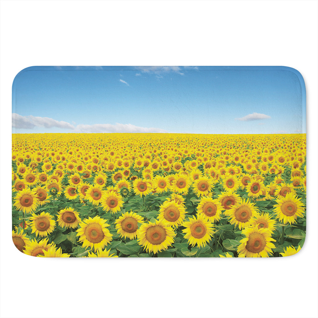Sunflower Field Print Indoor Door Mat