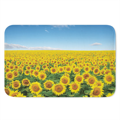 Sunflower Field Print Indoor Door Mat