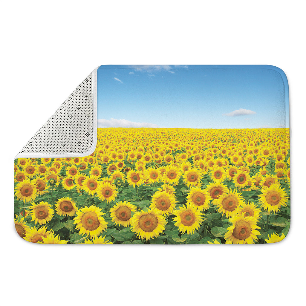 Sunflower Field Print Indoor Door Mat