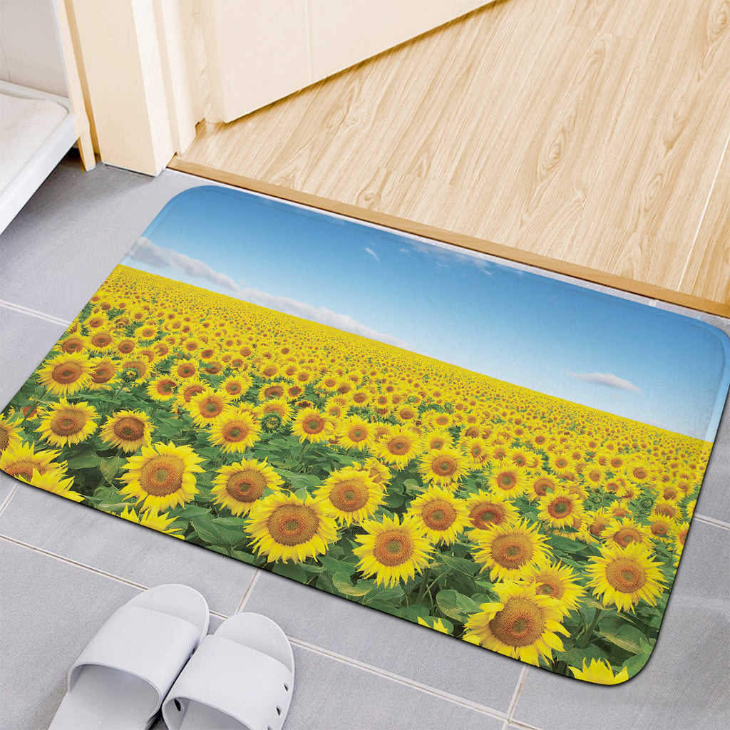 Sunflower Field Print Indoor Door Mat
