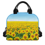 Sunflower Field Print Insulated Lunch Bag