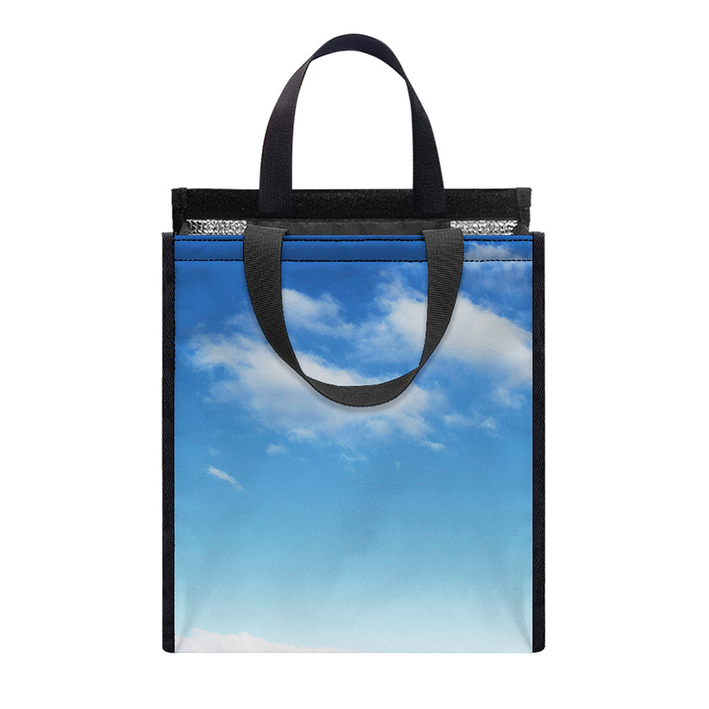 Sunflower Field Print Insulated Lunch Tote