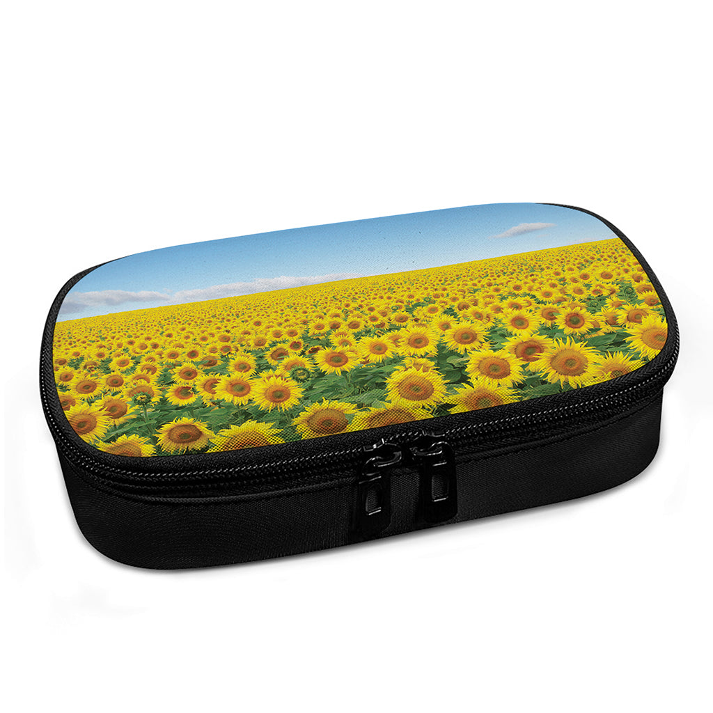Sunflower Field Print Insulin Cooler Travel Case