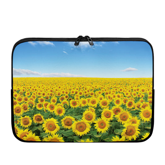 Sunflower Field Print Laptop Sleeve