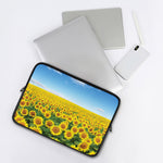 Sunflower Field Print Laptop Sleeve