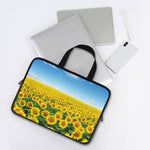 Sunflower Field Print Laptop Sleeve With Handle