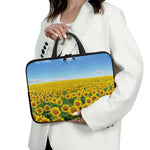 Sunflower Field Print Laptop Sleeve With Handle