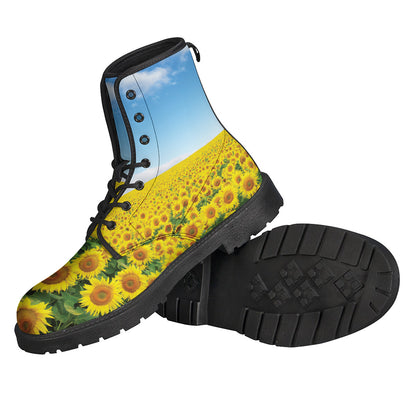 Sunflower Field Print Backpack