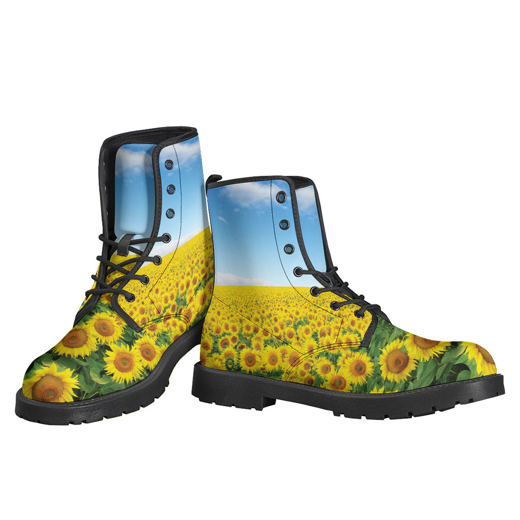 Sunflower Field Print Backpack