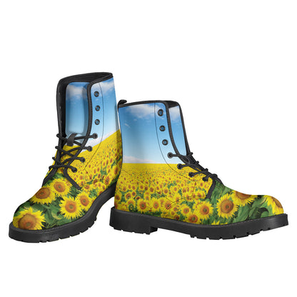 Sunflower Field Print Backpack