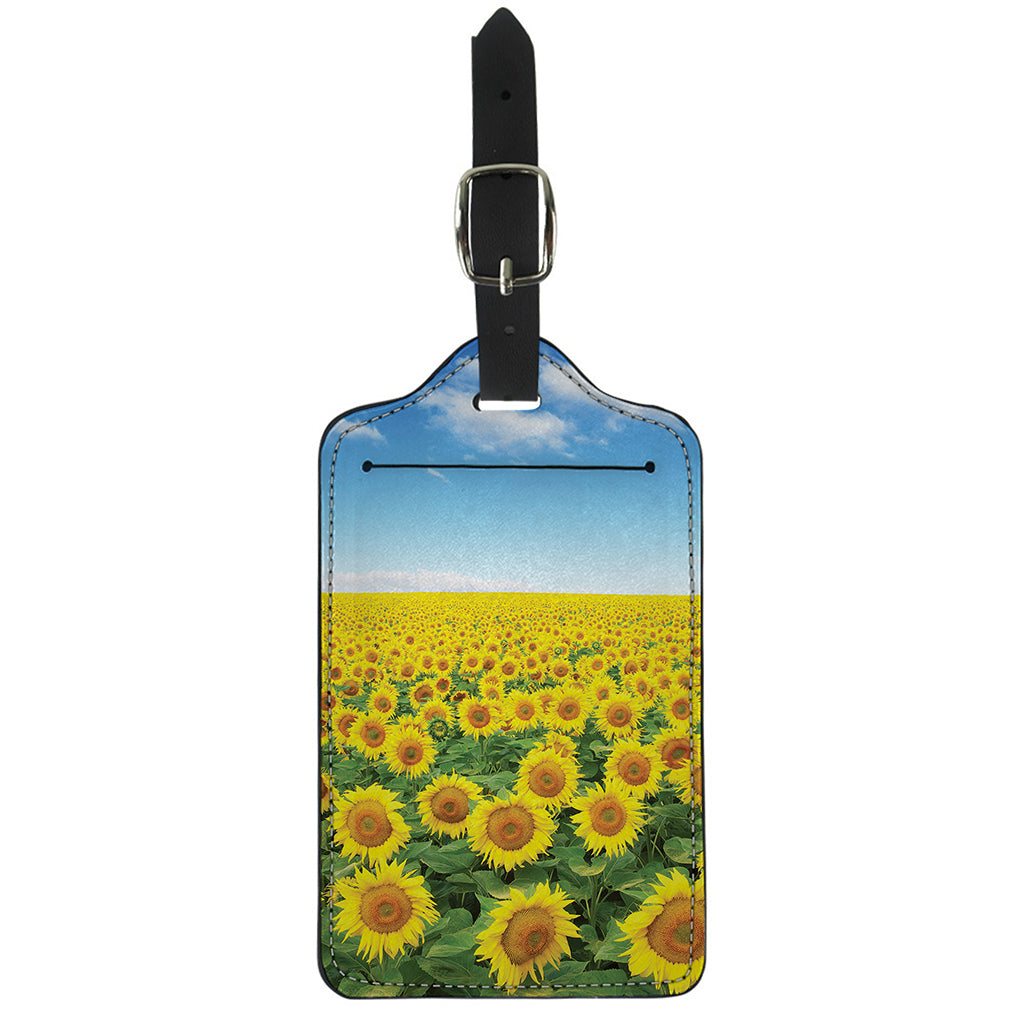 Sunflower Field Print Luggage Tag