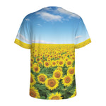 Sunflower Field Print Men's Sports T-Shirt