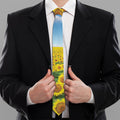 Sunflower Field Print Necktie