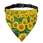 Sunflower Field Print Over The Collar Dog Bandana