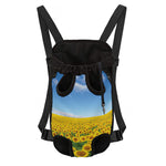 Sunflower Field Print Pet Carrier Backpack