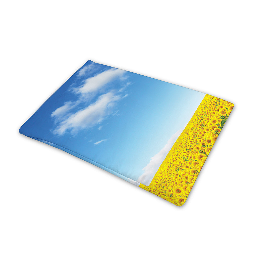 Sunflower Field Print Pet Cooling Mat Cover