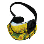 Sunflower Field Print Pet Sling Carrier