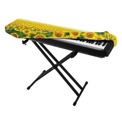 Sunflower Field Print Piano Keyboard Cover